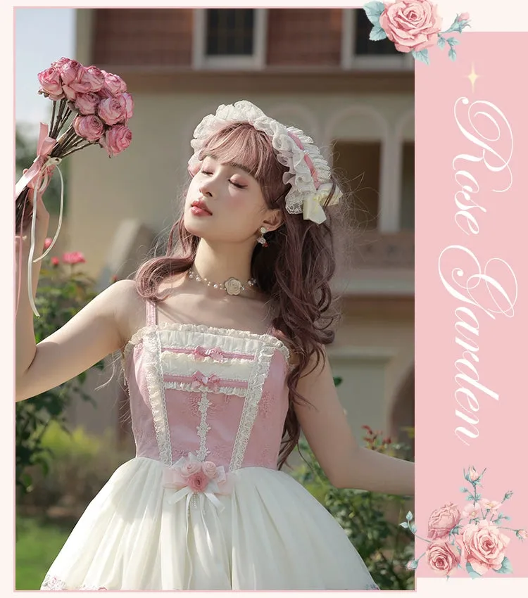 Mademoiselle Pearl~Rose Garden~Elegant Lolita Pink Headdress