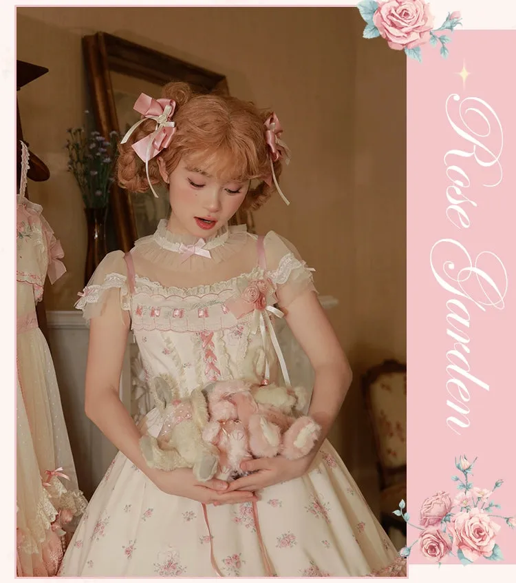Mademoiselle Pearl~Rose Garden~Elegant Lolita Pink Headdress