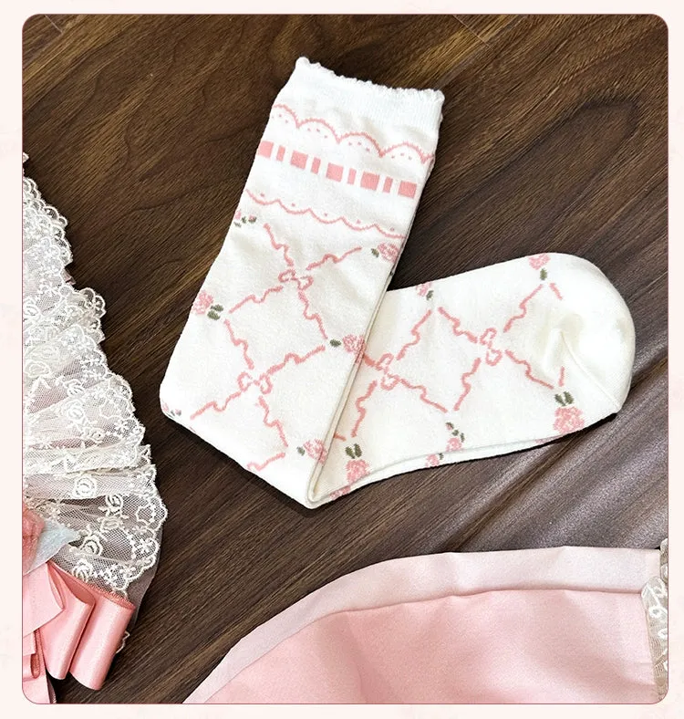 Mademoiselle Pearl~Rose Garden~Elegant Lolita Pink Headdress