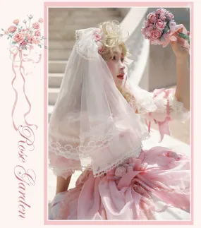 Mademoiselle Pearl~Rose Garden~Elegant Lolita Pink Headdress
