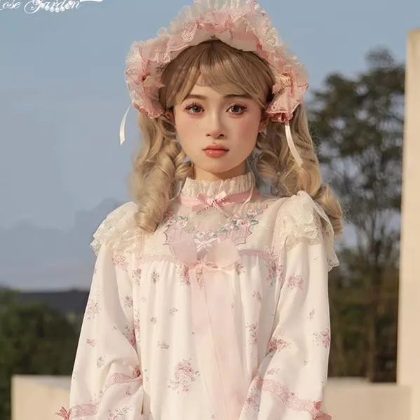 Mademoiselle Pearl~Rose Garden~Elegant Lolita Pink Headdress