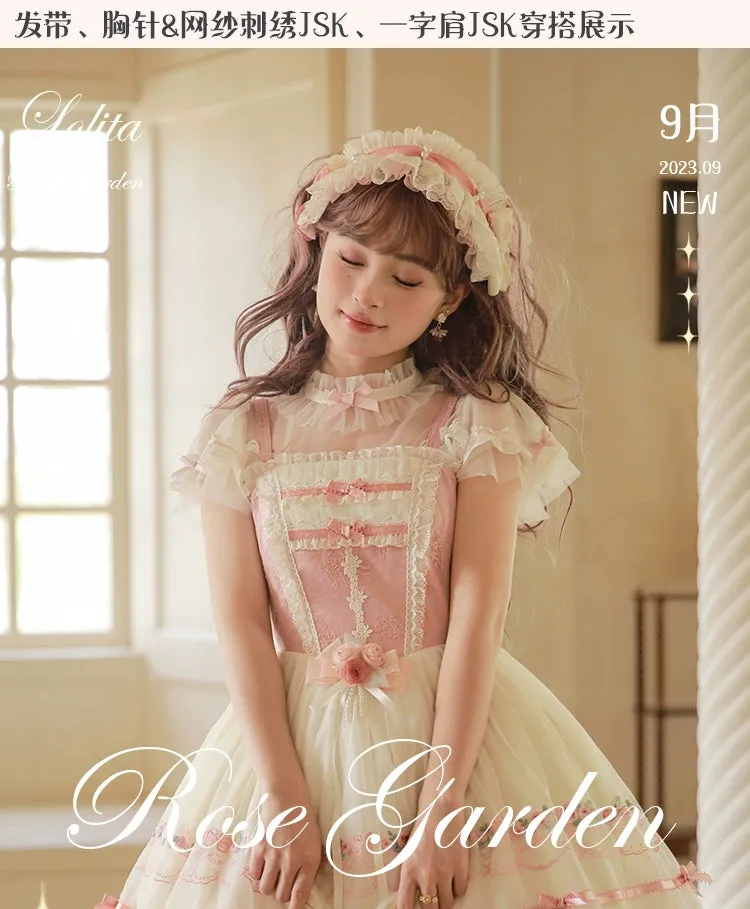 Mademoiselle Pearl~Rose Garden~Elegant Lolita Pink Headdress