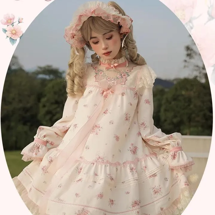 Mademoiselle Pearl~Rose Garden~Elegant Lolita Pink Headdress