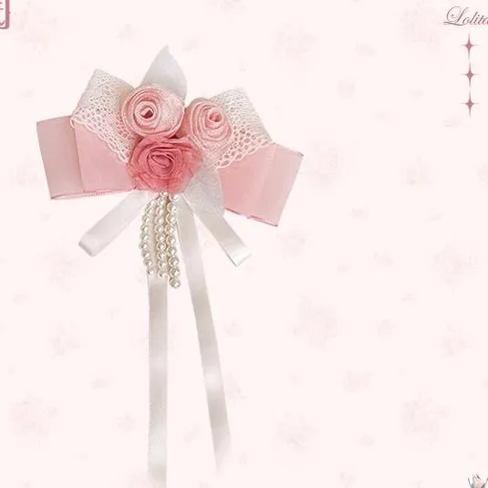 Mademoiselle Pearl~Rose Garden~Elegant Lolita Pink Headdress