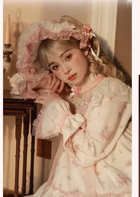 Mademoiselle Pearl~Rose Garden~Elegant Lolita Pink Headdress