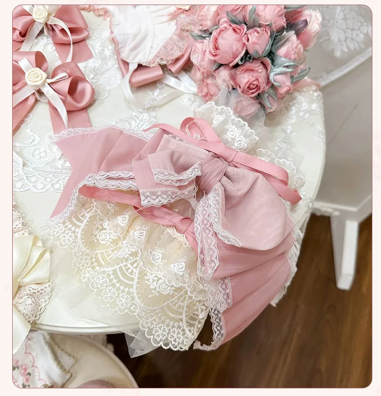 Mademoiselle Pearl~Rose Garden~Elegant Lolita Pink Headdress