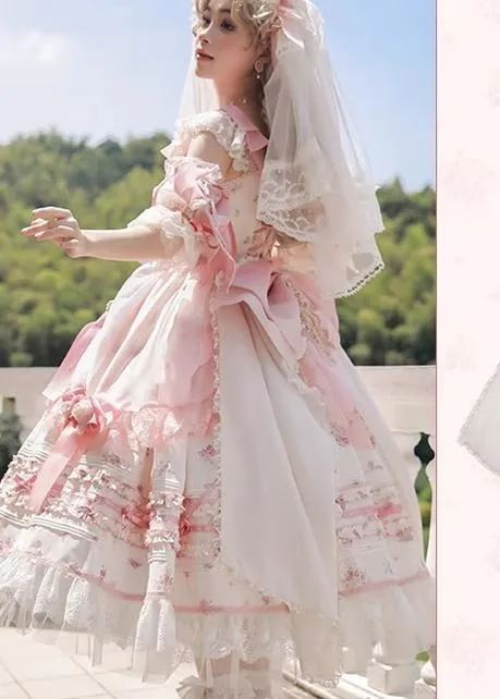 Mademoiselle Pearl~Rose Garden~Elegant Lolita Pink Headdress