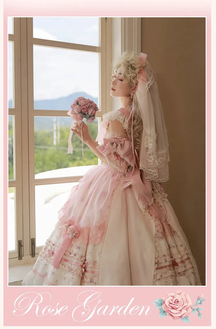 Mademoiselle Pearl~Rose Garden~Elegant Lolita Pink Headdress