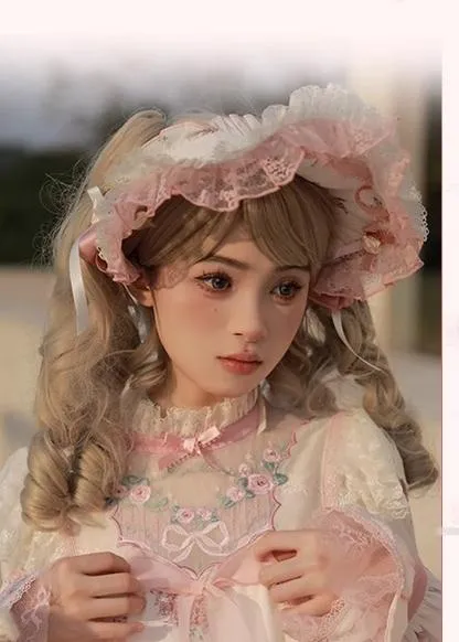 Mademoiselle Pearl~Rose Garden~Elegant Lolita Pink Headdress