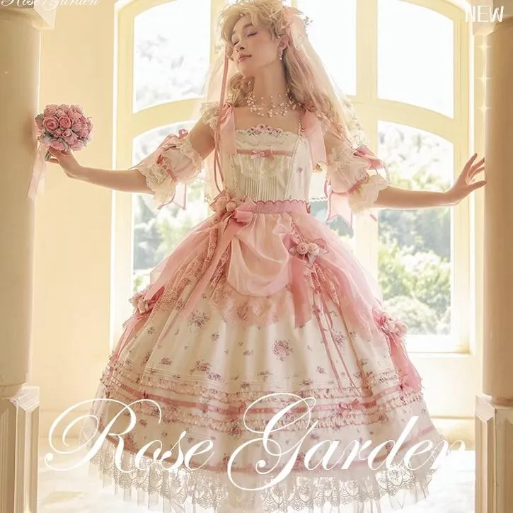 Mademoiselle Pearl~Rose Garden~Elegant Lolita Pink Headdress