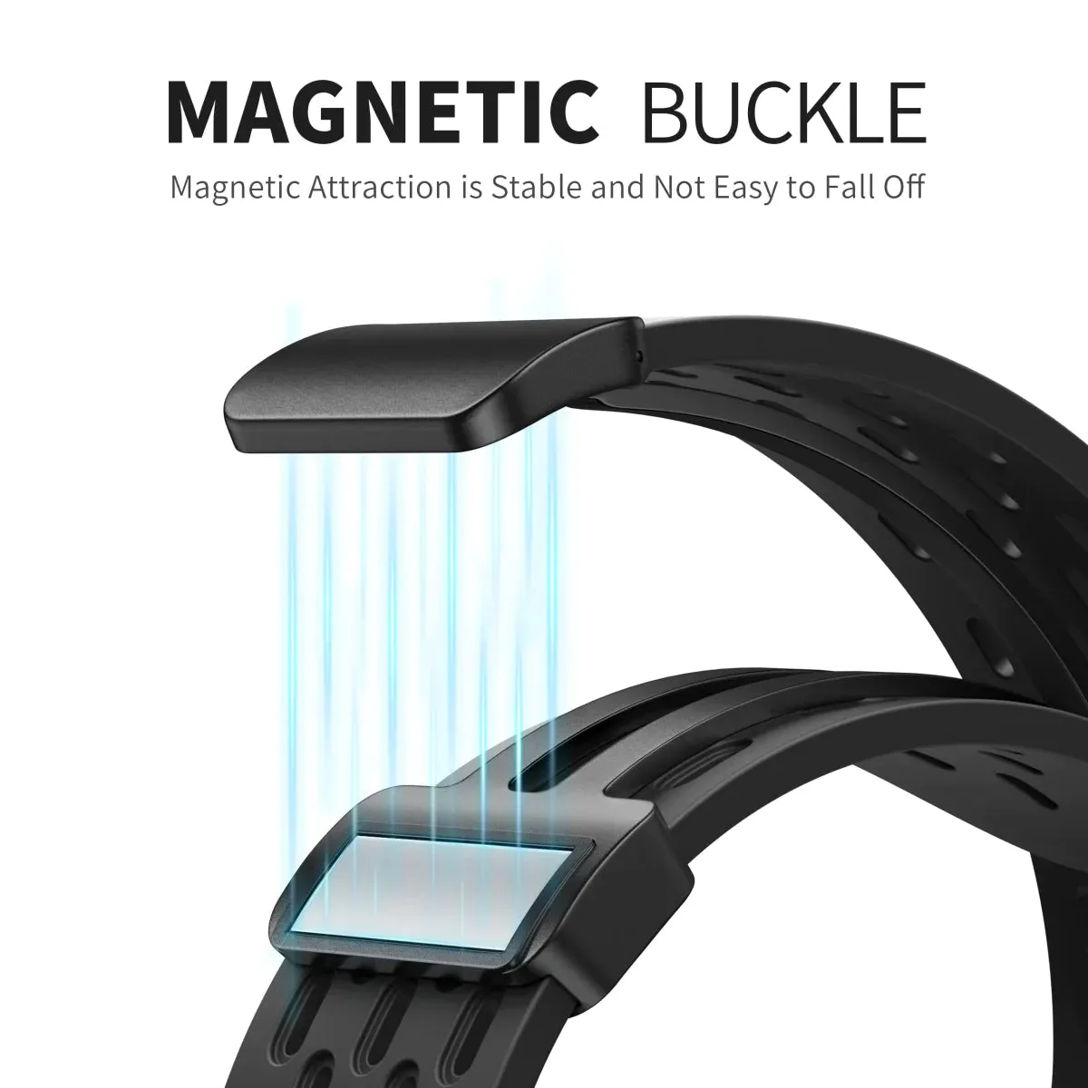 Magnetic Buckle Silicone Band For Apple watch Series Ultra 2 | 9 | 8 Ultra | 8 | 7 | 6 | 5 49/45/44/42mm -Grey