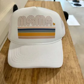 Mama Striped Foam Trucker Hat