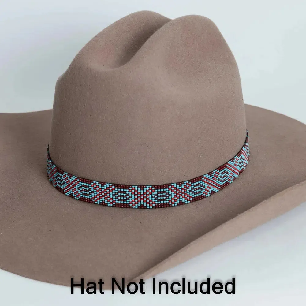 Maverick | Beaded Brown Hat Band
