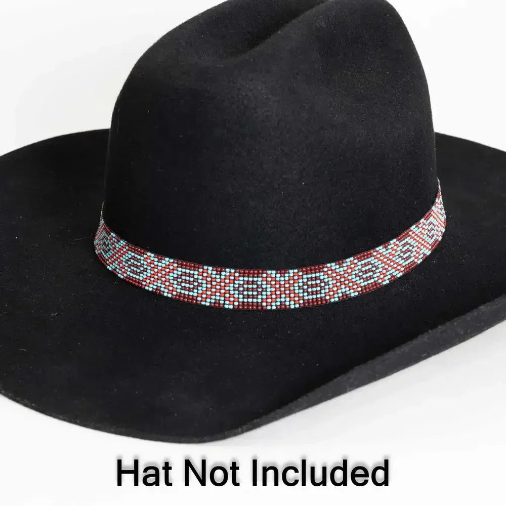 Maverick | Beaded Brown Hat Band