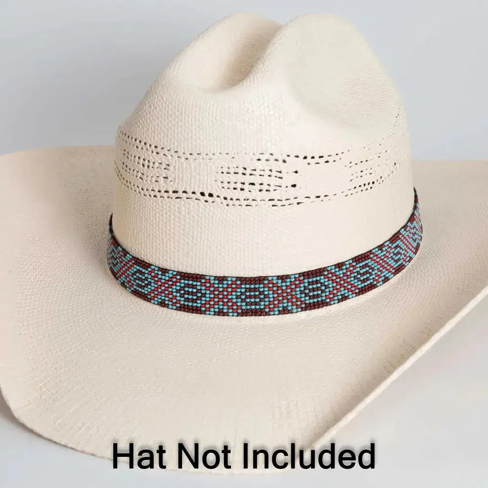 Maverick | Beaded Brown Hat Band