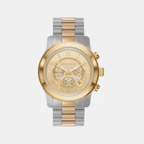 Men Gold Chronograph Stainless Steel Watch MK9075