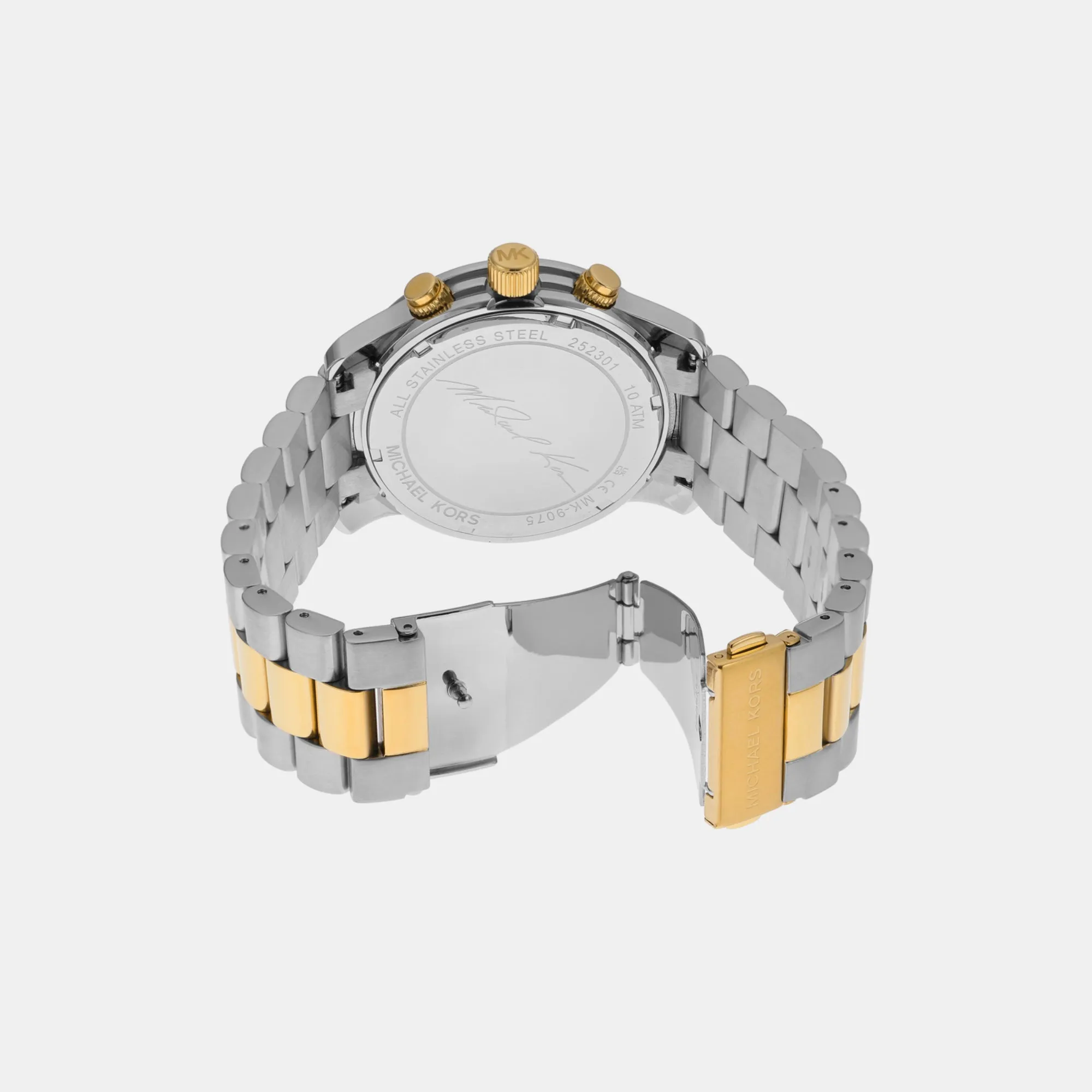 Men Gold Chronograph Stainless Steel Watch MK9075