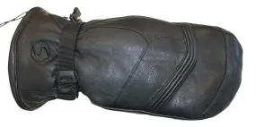 Men's Edge Goat Skin Leather Ski Mitten- Black