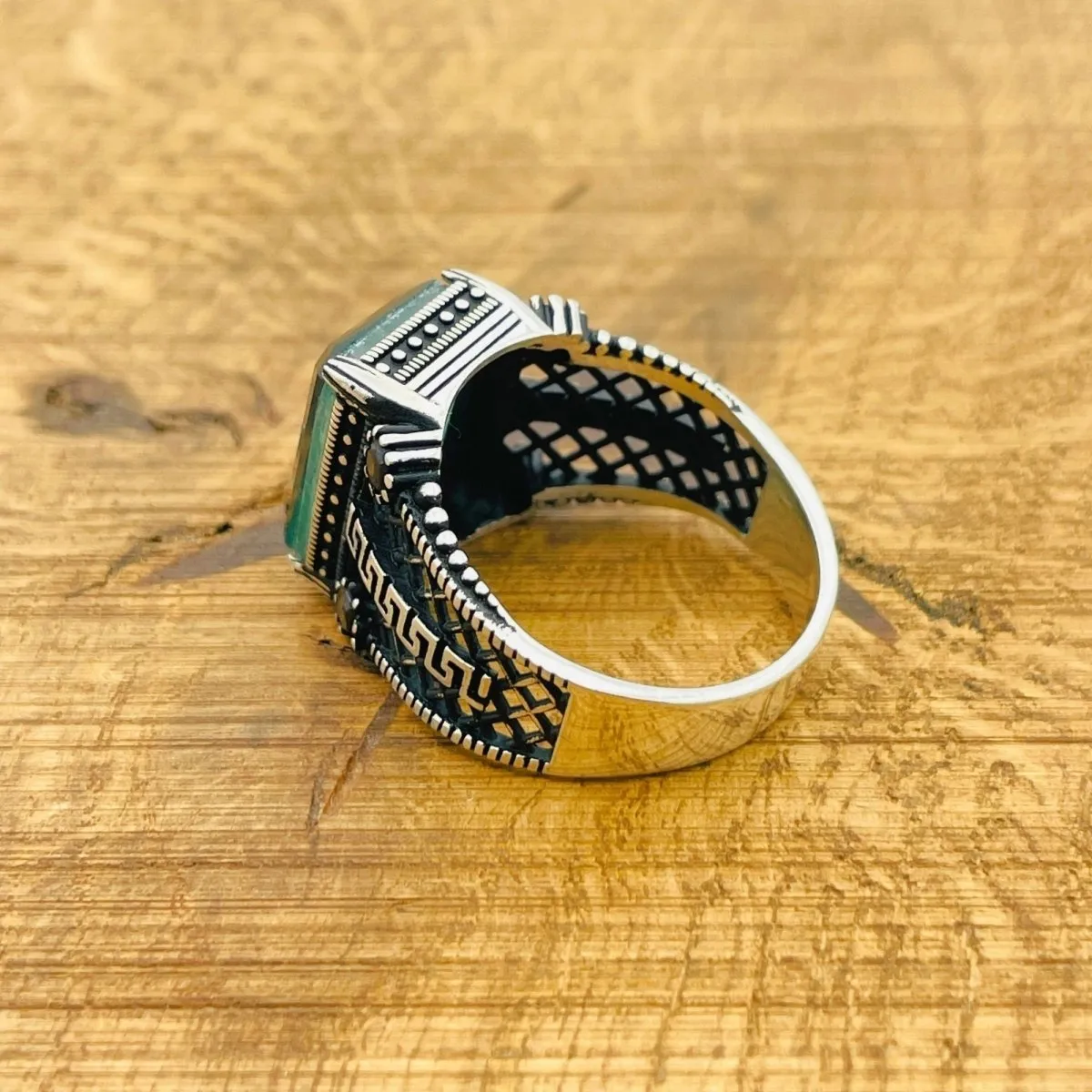 Men's Green Paraiba Ring