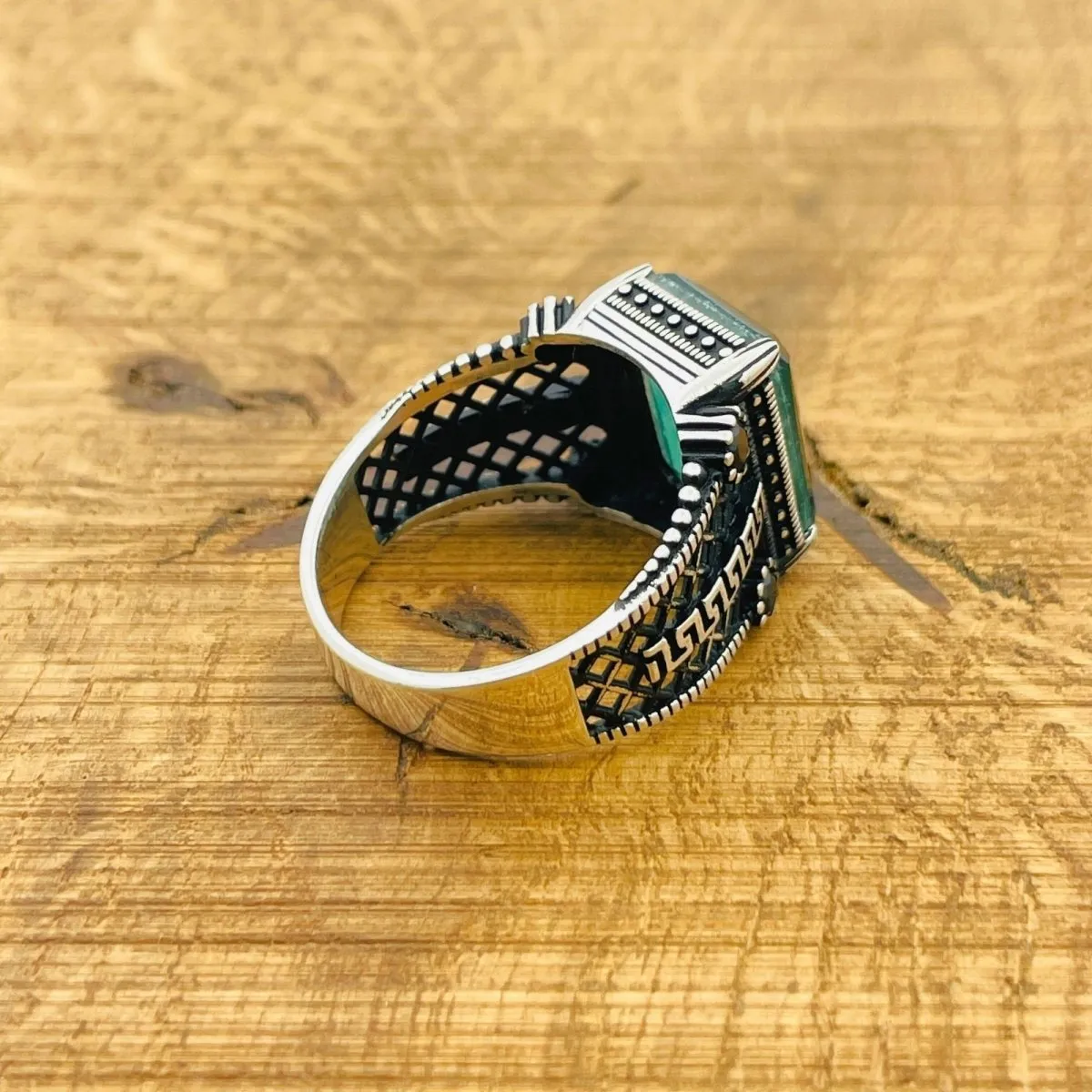 Men's Green Paraiba Ring