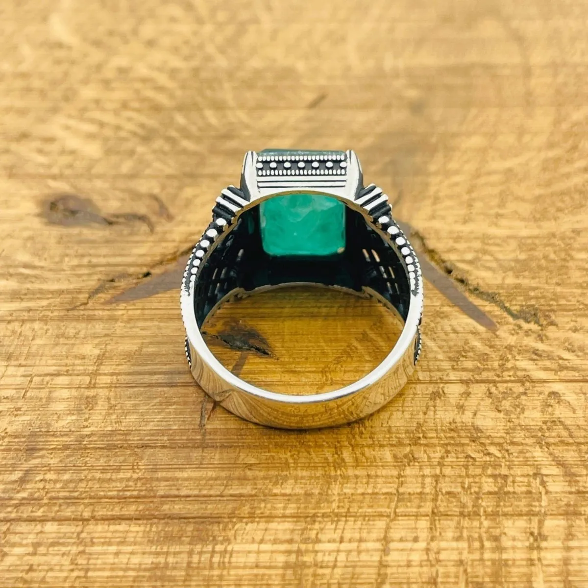 Men's Green Paraiba Ring