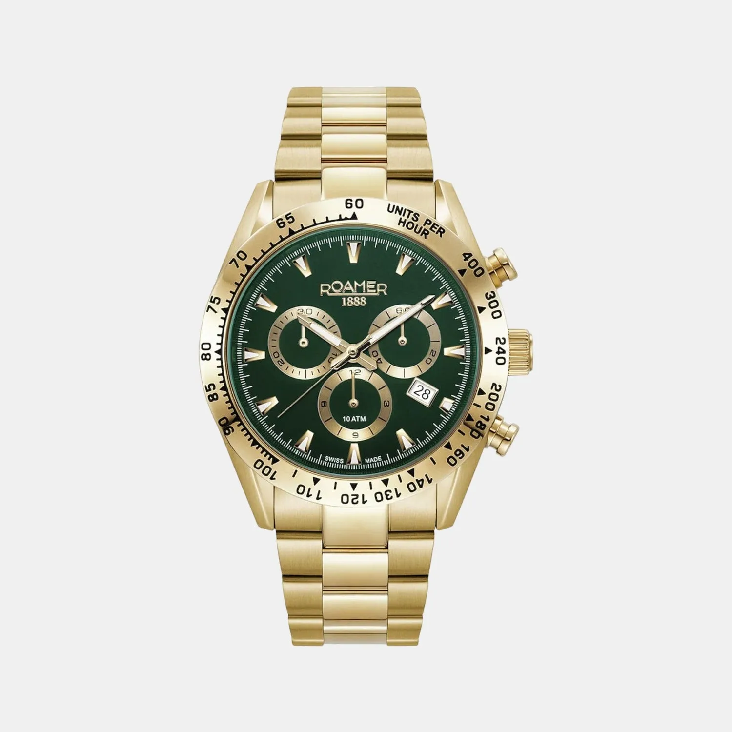 Men's Green Stainless Steel Chronograph Watch 850837 48 75 20