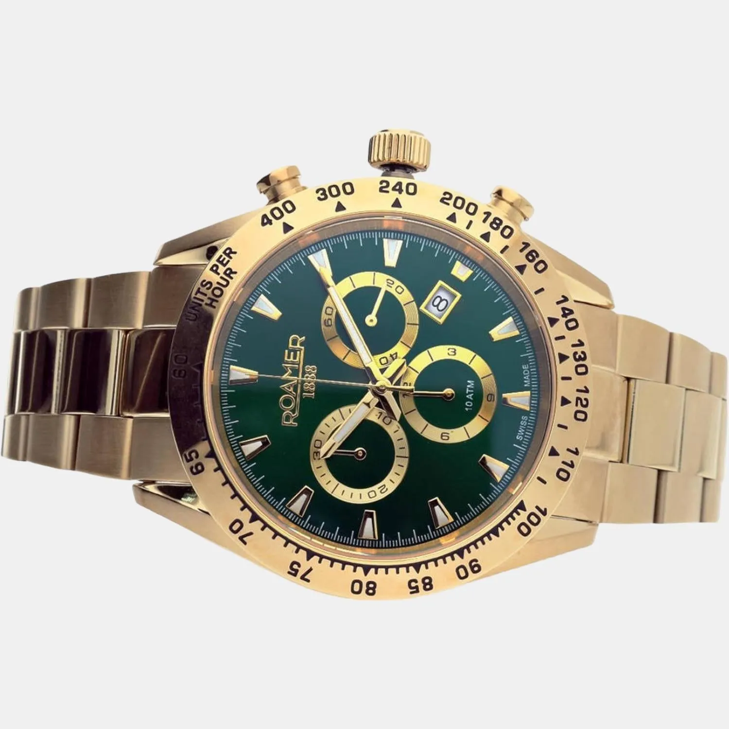 Men's Green Stainless Steel Chronograph Watch 850837 48 75 20