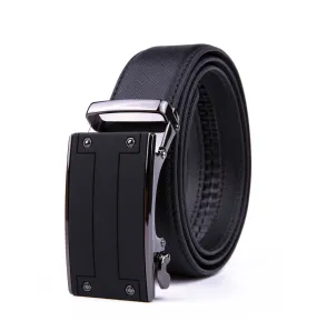Men's One Size fit all Saffiano Belt - Black