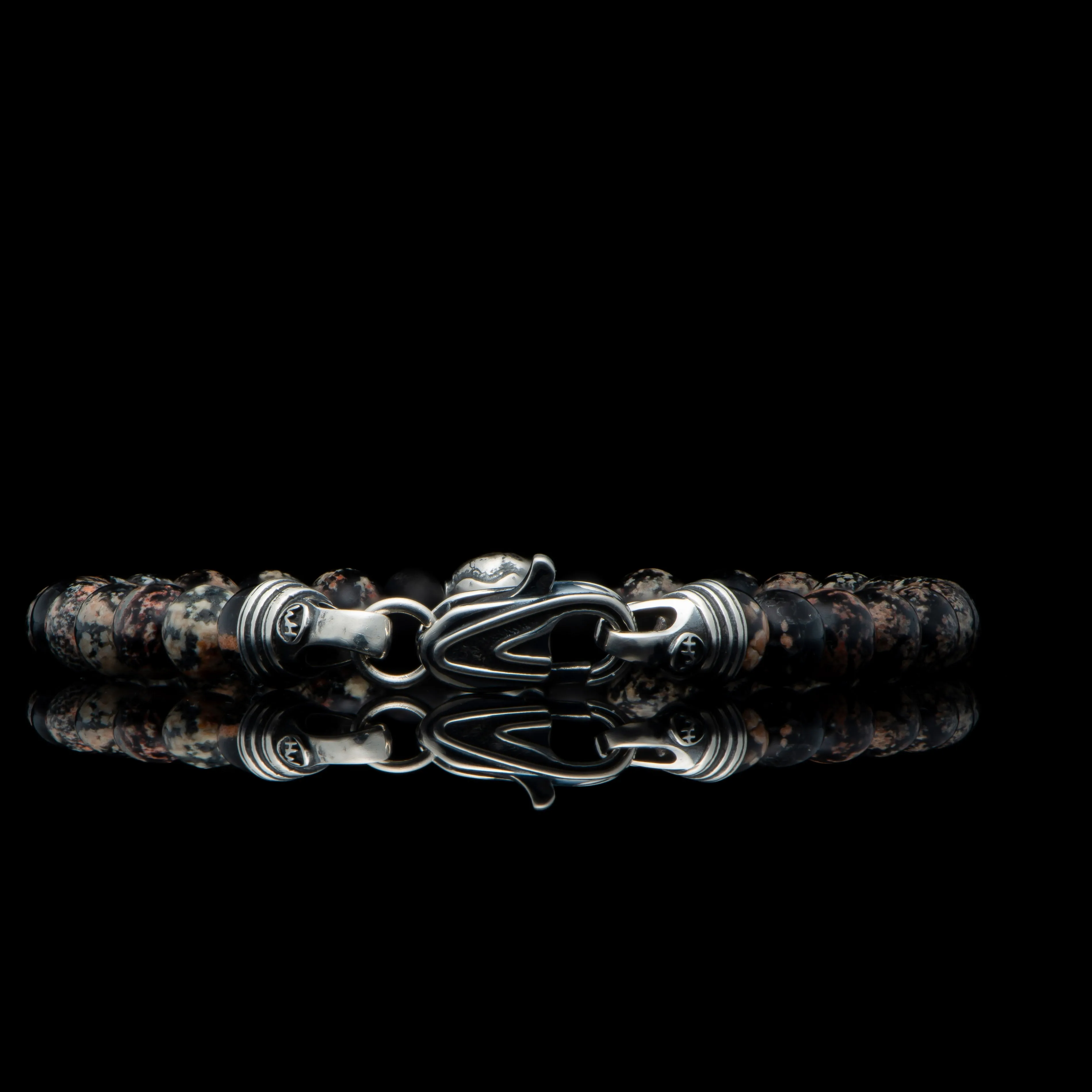 Men's Sterling Silver Red Obsidian Brookings Bracelet by William Henry Studio
