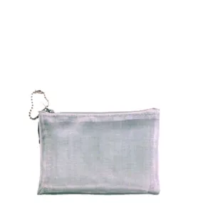 Mesh Silver Wire Travel Cosmetic Bag  3.5 X 5" Walker