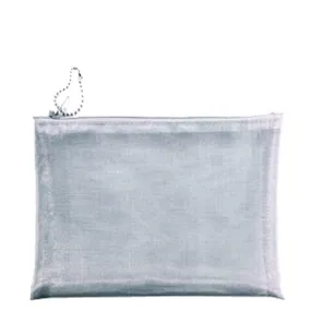 Mesh Silver Wire Travel Cosmetic Bag  6 X 7" Walker