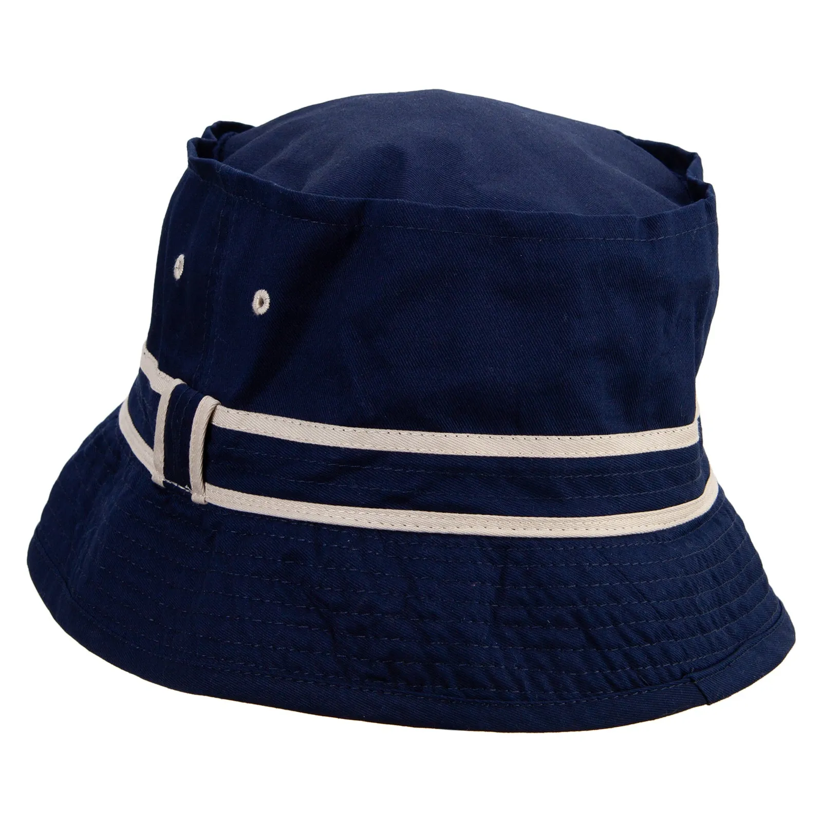 Mini Republican Elephant Logo Embroidered Big Size Striped Hat Band Fisherman Bucket Hat