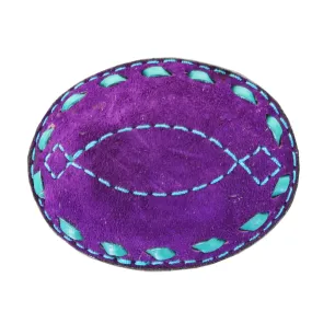 MLB10B - Purple Suede Oval Buckle