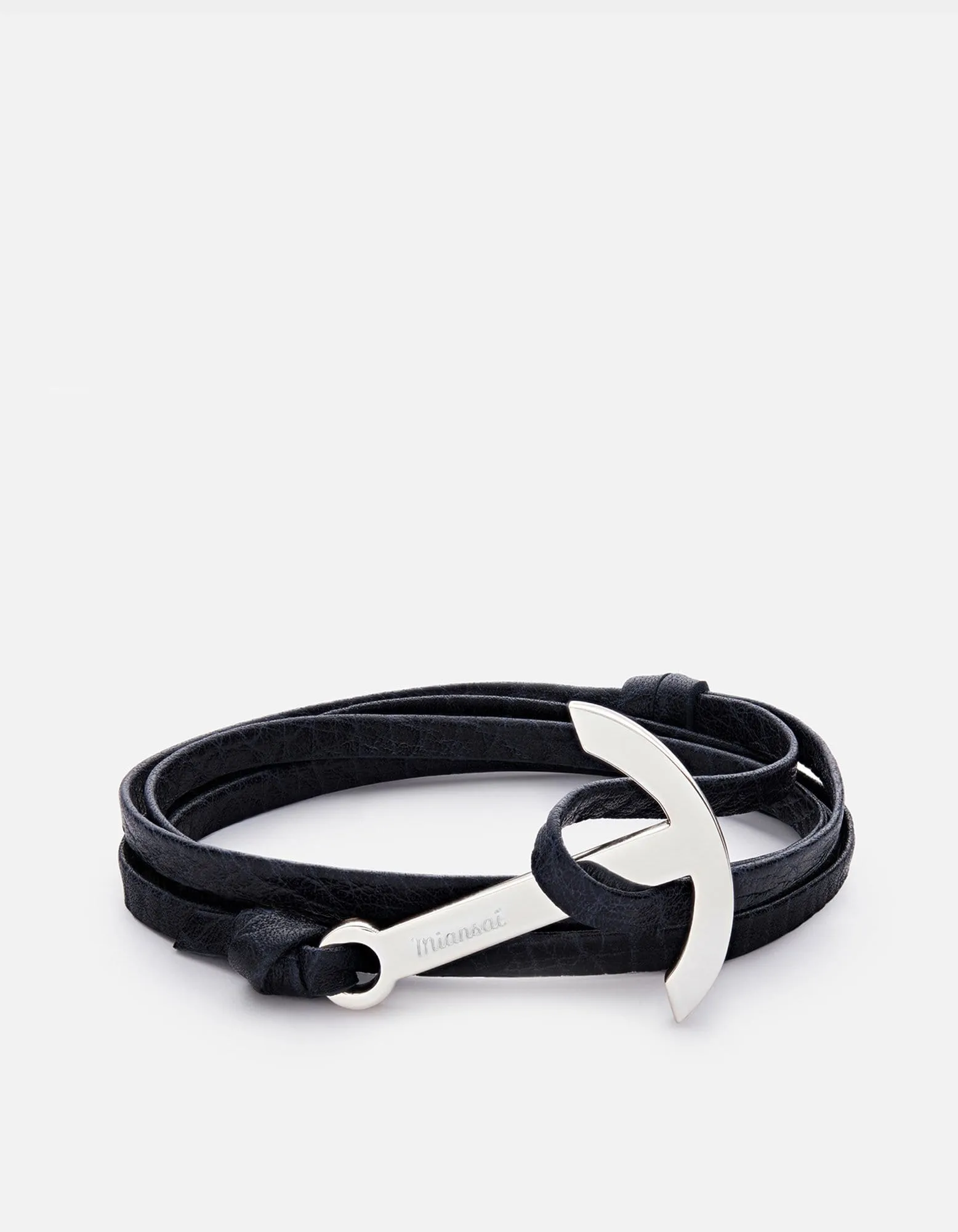 Modern Anchor Leather, Silver