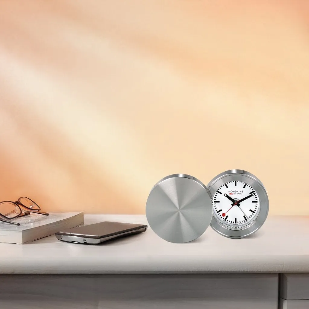 Mondaine TABLE CLOCK travel alarm, 50 mm, MSM.64410