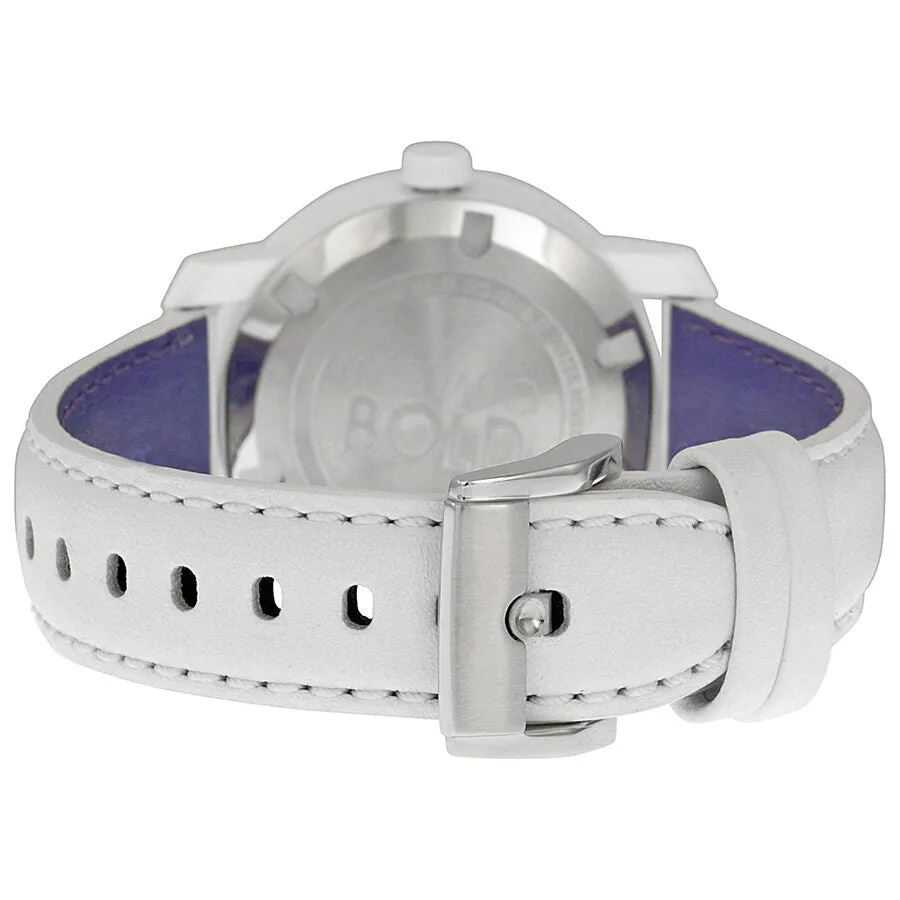 Movado Bold White Dial White Leather Strap Unisex Watch 3600153