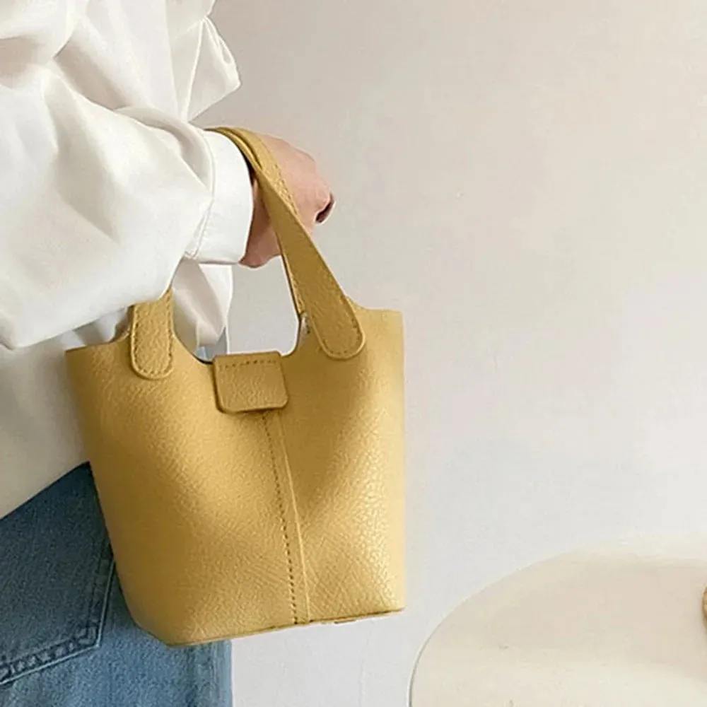 Mugrs™ Basket Versatile Leather Bucket Bag
