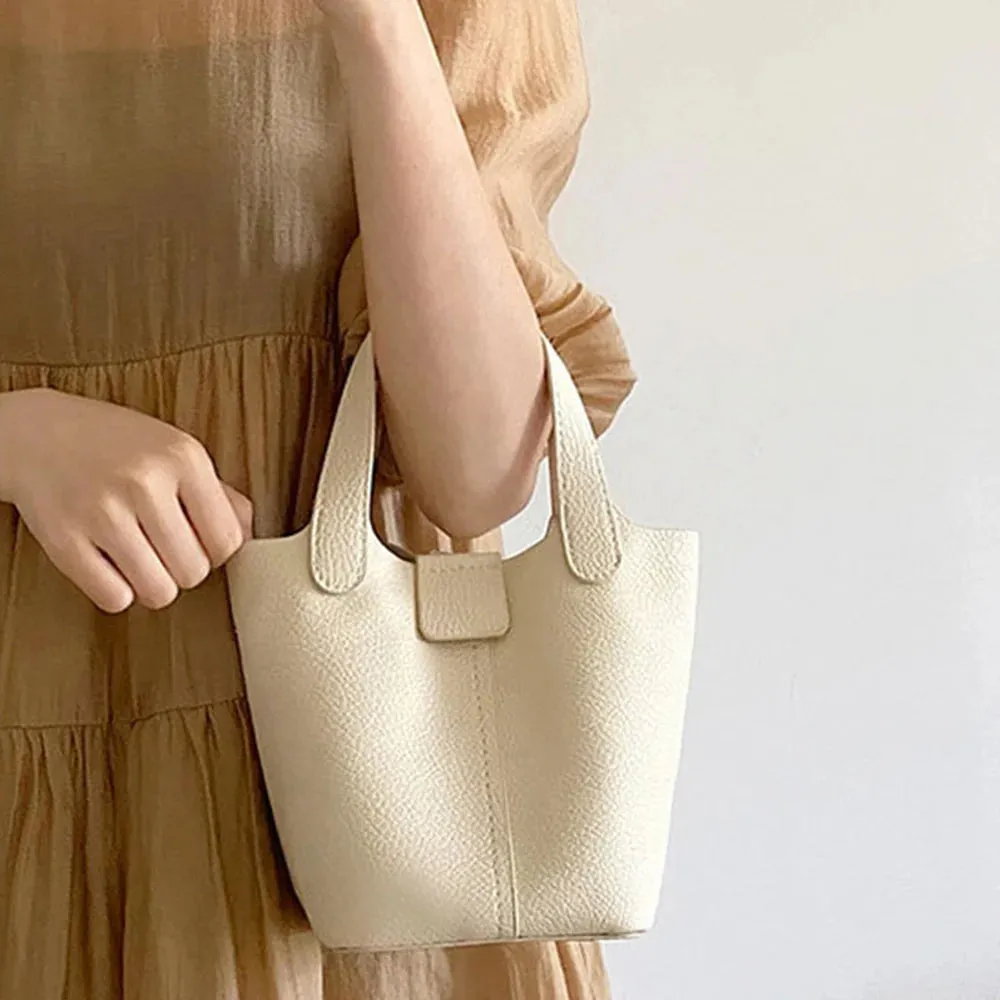 Mugrs™ Basket Versatile Leather Bucket Bag