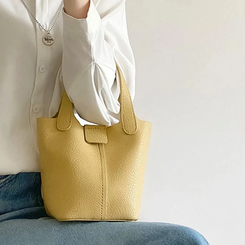 Mugrs™ Basket Versatile Leather Bucket Bag