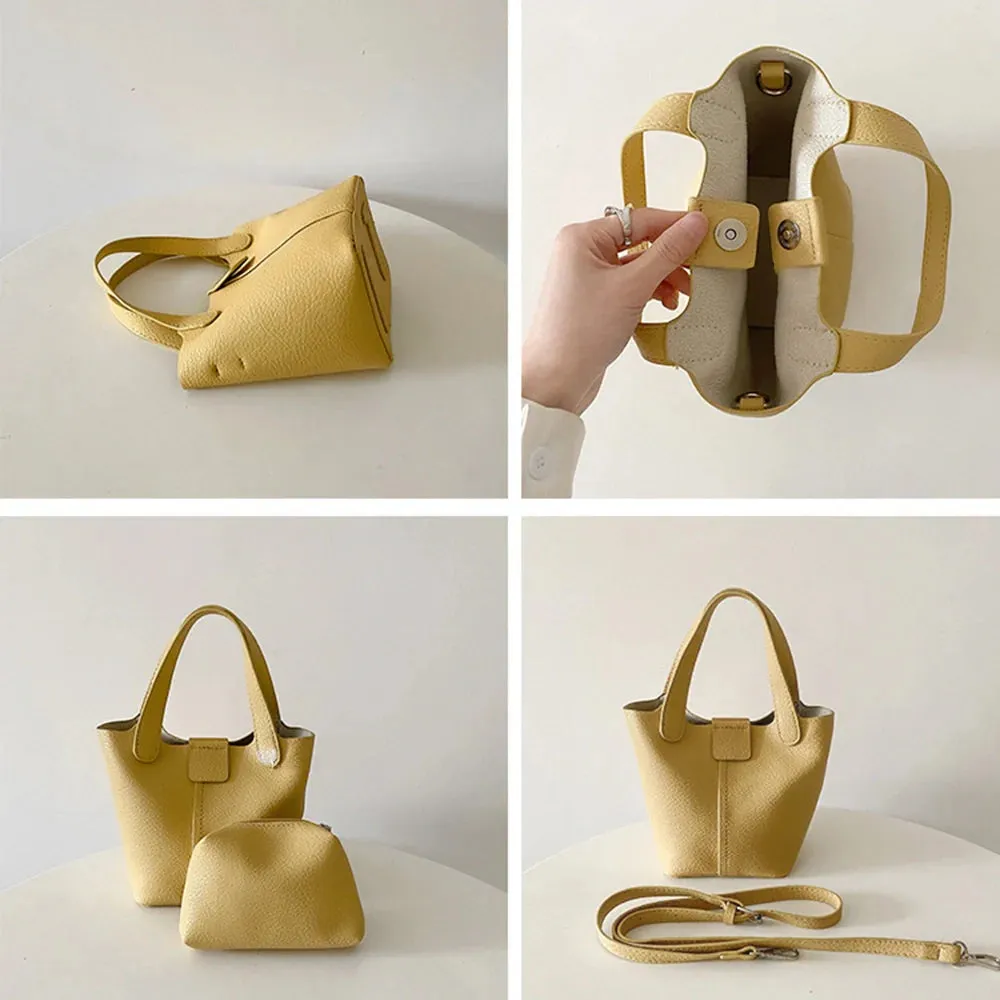 Mugrs™ Basket Versatile Leather Bucket Bag