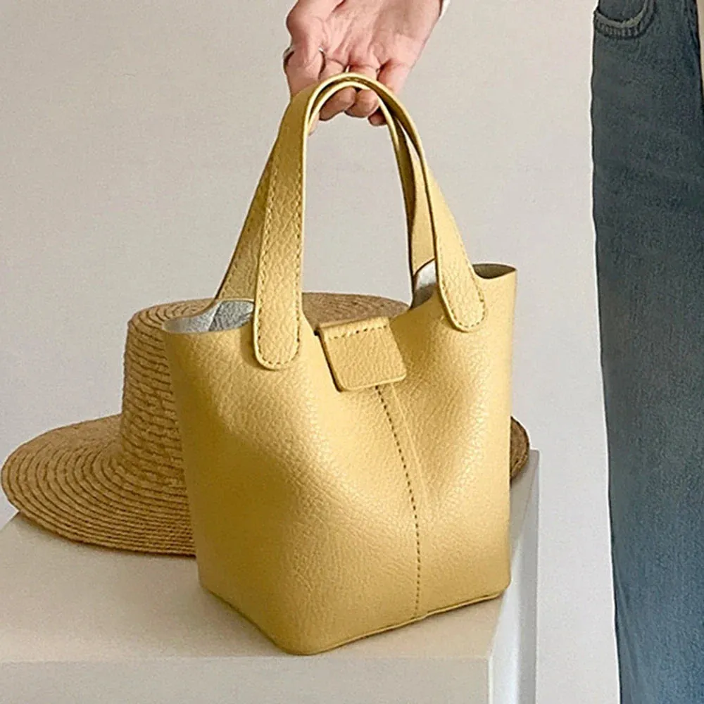 Mugrs™ Basket Versatile Leather Bucket Bag