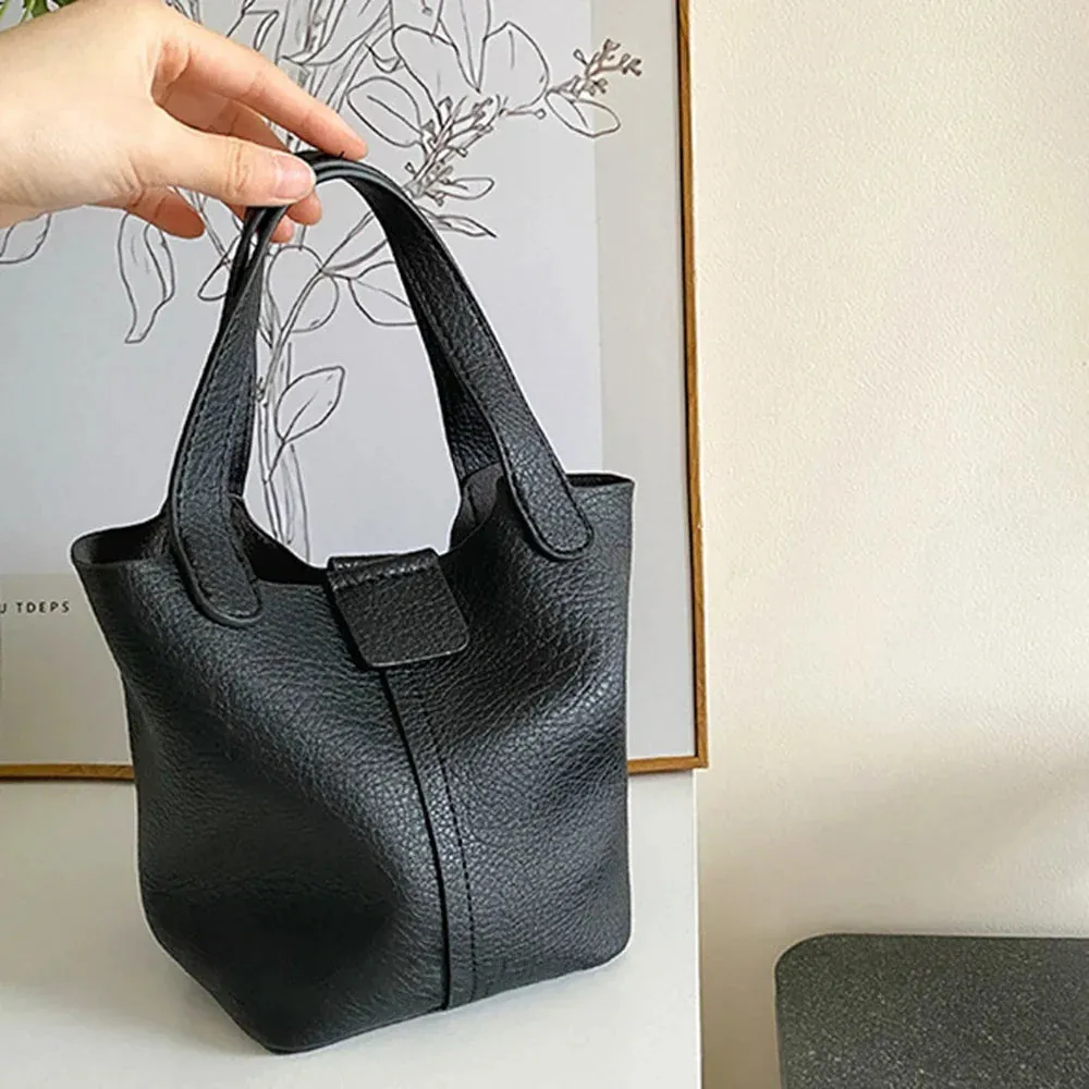 Mugrs™ Basket Versatile Leather Bucket Bag