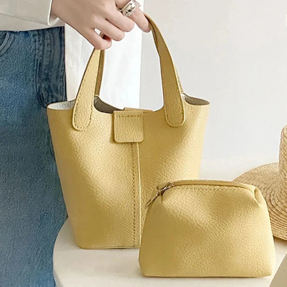 Mugrs™ Basket Versatile Leather Bucket Bag