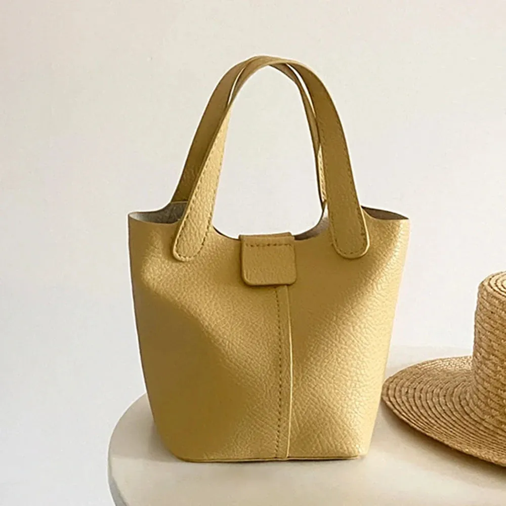 Mugrs™ Basket Versatile Leather Bucket Bag