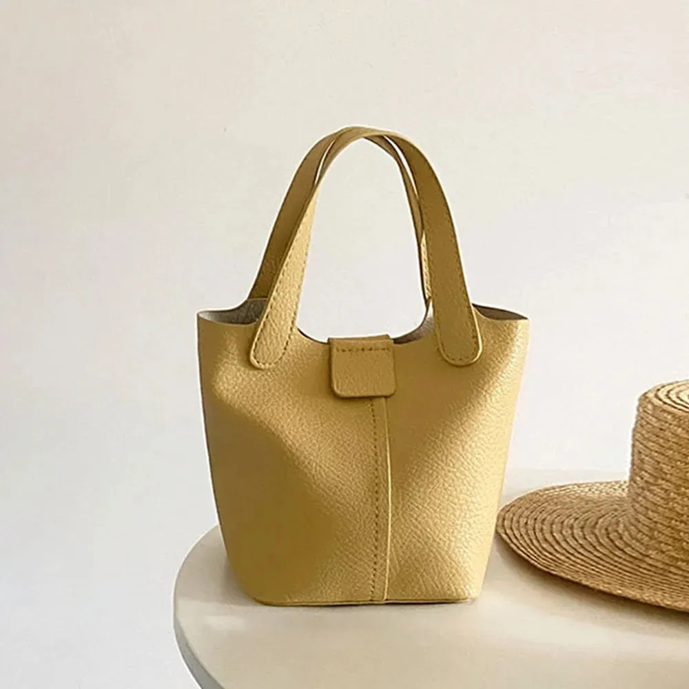 Mugrs™ Basket Versatile Leather Bucket Bag