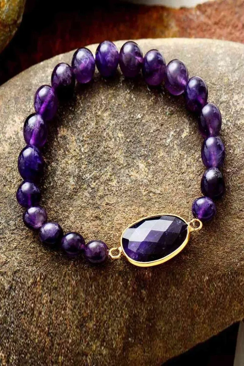 Mystic Orchid Handmade Amethyst Bracelet