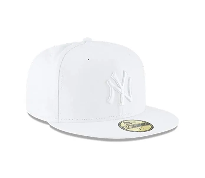 New Era -  New York Yankees Fitted Hat with White Basic 59FIFTY, WHITE