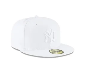 New Era -  New York Yankees Fitted Hat with White Basic 59FIFTY, WHITE