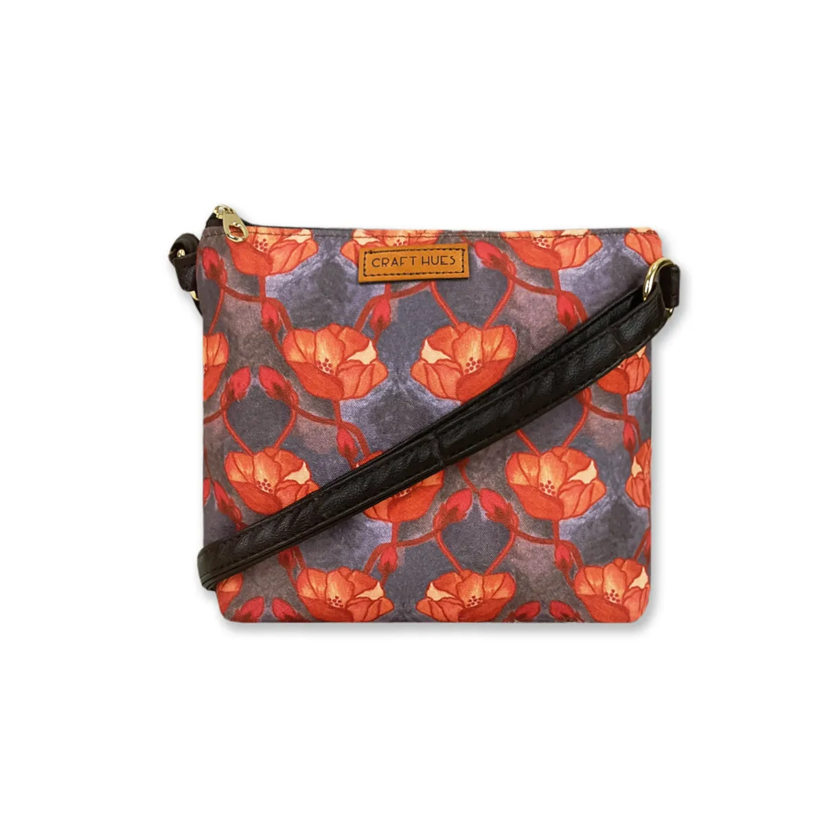Orange Flower Nouveau Sling Bag