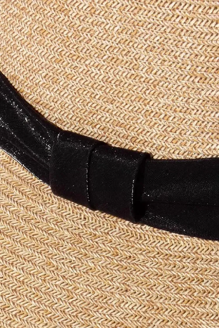 Packable Summer Cloche Hat with Velvet Ribbon